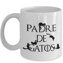 Padre De Gatos Funny Spanish Gift Cat Dad Mug Father of Cats Game Thrones White - £14.36 GBP