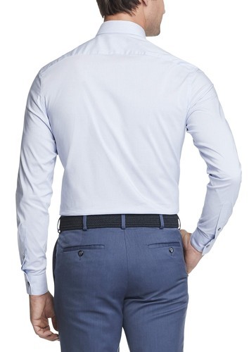 Van Heusen Dress Shirt Mens 16-16.5 32/33 Blue Stain Shield Regular Fit Stretch Item image 3