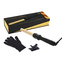 Bio Ionic Gold Pro 24K Ceramic Curling Iron 1&quot; 24K gold barrel Dual volt... - £76.31 GBP