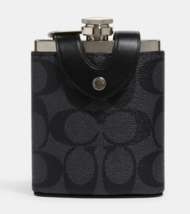 Coach Flask In Signature Canvas ~NWT~ Charcoal CE786 - £60.72 GBP