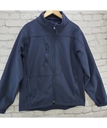 Tradesmans Jacket Mens Sz L Large Navy Blue Workwear  - £31.06 GBP