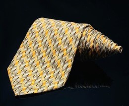 Ermenegildo Zegna Exquisite Ribbon Yellow Gold Mens Silk Neck Tie - £27.59 GBP