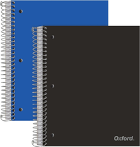 Spiral Notebooks, 5 Subject, College Ruled Paper, Durable Plastic Cover,... - £17.40 GBP