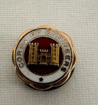 Vintage 1/10 10K GF Corps of Engineers 5 Year? Award Lapel Pin, Screw Back - $9.85