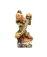 VTG Fontanini Depose Clown Figure Playing Squeeze Box Resin Carrara Marb... - $523.23 MXN