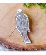 VTG Neiman Marcus Parrot Bird Silver White Enamel Scarf Clip Barrette Br... - $327.67 MXN