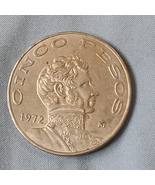 Mexico 1972 5 Pesos Coin - Nice KM472 - Big Authentic Looks Uncirculated... - $6.60 CAD