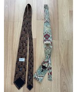 2 Vintage Silk Ties Paisley Pattern Designer Hess’s for Rooster, Greiner... - $280.61 MXN