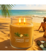 Yankee Candle Sun &amp; Sand 13 oz Dual-Wick Jar Orange Flower Citrus &amp; Powd... - $22.38