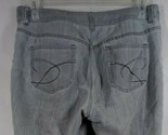 Chicos Platinum Women&#39;s Gray Metallic Embroidered Jeans Size 2 - $16.48