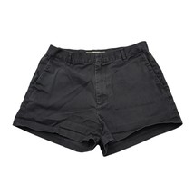 J Crew Shorts Womens 8 Black Chino High Rise Hook Eye Zip Slash Pocket C... - $18.69