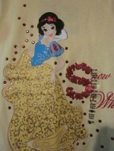 NWT - Disney Store Girl&#39;s Size 4 Snow White Yellow Short Sleeve Sparkle Tee - £15.67 GBP