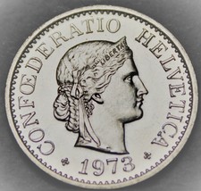 Switzerland 10 Rappen, 1973 Unc~Confoederatio Helvetica - £3.27 GBP