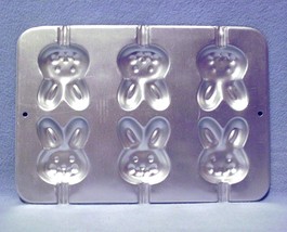 Wilton Bunny Rabbit Cookie Lolly Pop Mold Pan 2105-8106  1996 - £5.57 GBP