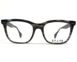 State Eyeglasses Frames GAGE SKY TORT Brown Blue Horn Square Full Rim 53... - $214.41