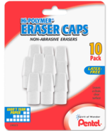 PENTEL High hi polymer &amp; Latex Free 10 ERASER CAPS Pencil Tops Erasers Z... - $18.11