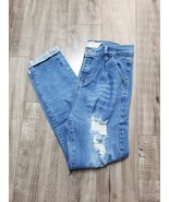 Celebrity Ace Size 7/8 The Mom Jean Blue Denim Distressed - $241.39 MXN
