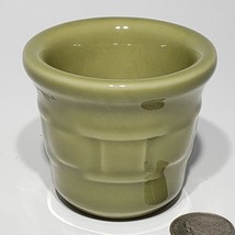 Longaberger Pottery Woven Traditions Solid Sage Green Votive Candle Holder USA - $10.95