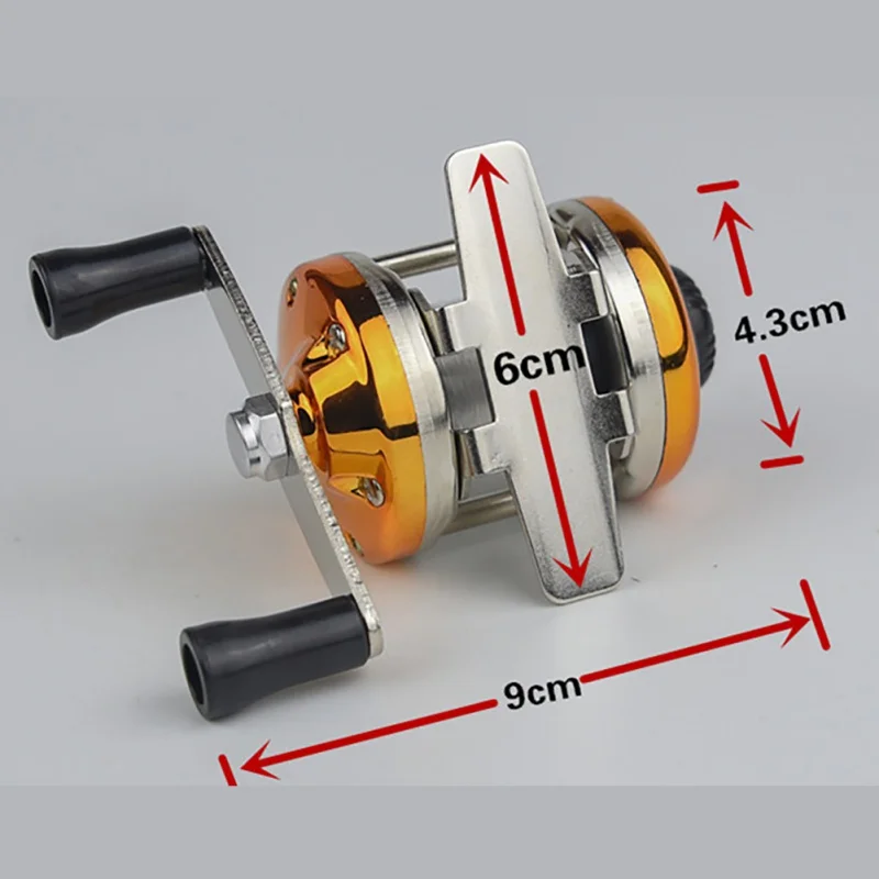 Sporting New Mini 5.2:1 Ice Fishing Reels Metal Right Left Hand Bait Reel Castin - £23.84 GBP