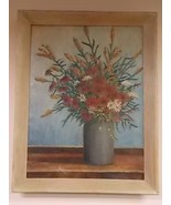 ANTIQUE GODFREY BIEHL LISTED ARTIST FLORAL STILL LIFE OIL PAINTING - $611.23 CAD