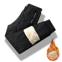  thicken fleece windproof sweatpants men hiking cotton warm pants male thermal trousers thumb200
