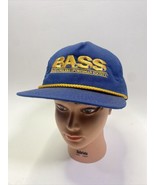 Vintage BASS Bass Anglers Sportsman Society Patch Trucker Hat Snapback R... - £31.45 GBP