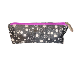 Scunci Black with White Circles and Purple Trim Cosmetic Bag - £8.64 GBP