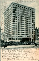 Vtg Postcard 1908 UDB Railway Exchange Building Chicago Ill. - £5.49 GBP
