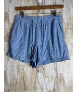 Gap Shorts Womens Size M blue Linen Blend Lightweight Drawstring Waistband - €10,29 EUR