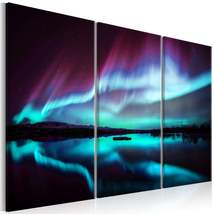 Tiptophomedecor Stretched Canvas Landscape Art - Night Light 3 Piece - S... - £79.74 GBP+