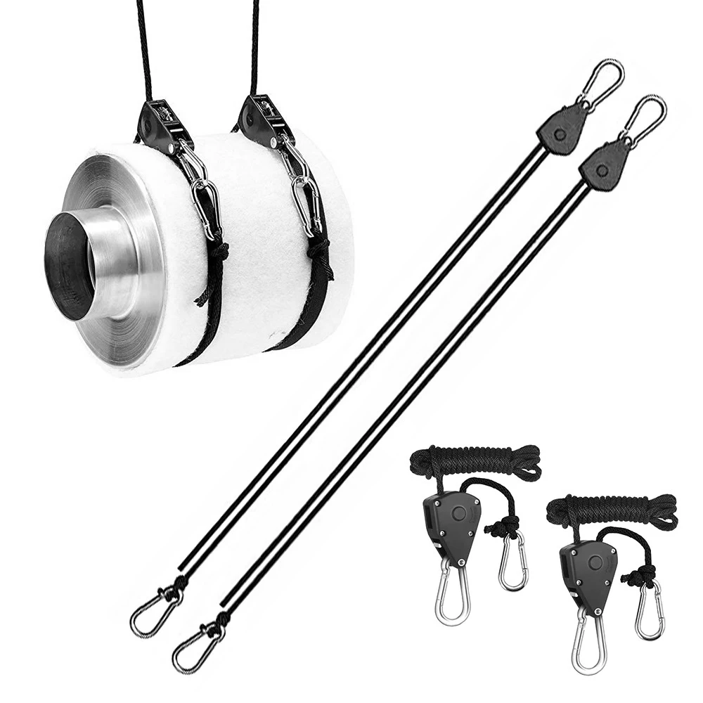 Sporting 4pcs/2pc Pulley Ratchets Heavy Duty Rope Clip Hanger Lifting Pulley Lan - £18.48 GBP