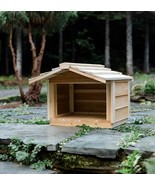 Outdoor Cat House Food Shelter/Cat Food Station/ - SMALL SIZE WITH EXTENDED ROOF - $245.65
