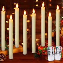 Flameless Candles with Remote 8 Pack Battery Operated Window Candles 9.6&quot; Real W - £45.51 GBP