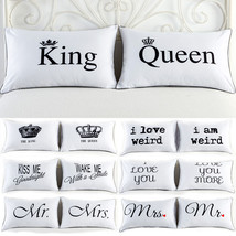 1 Pair White Cotton Pillow Case Covers Queen King Pillowcases Cushion Home Decor - £11.35 GBP