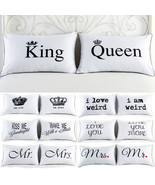 1 Pair White Cotton Pillow Case Covers Queen King Pillowcases Cushion Ho... - £11.28 GBP