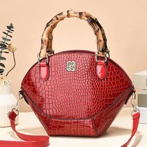  Bamboo Joint Handbags Women&#39;s  Creative Crocodile Pattern Shoulder Women&#39;s Bag  - £34.36 GBP