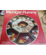 1980 Pressman  Michigan Rummy Board Game Set Plastic Playing Board Chips - $24.42 CAD