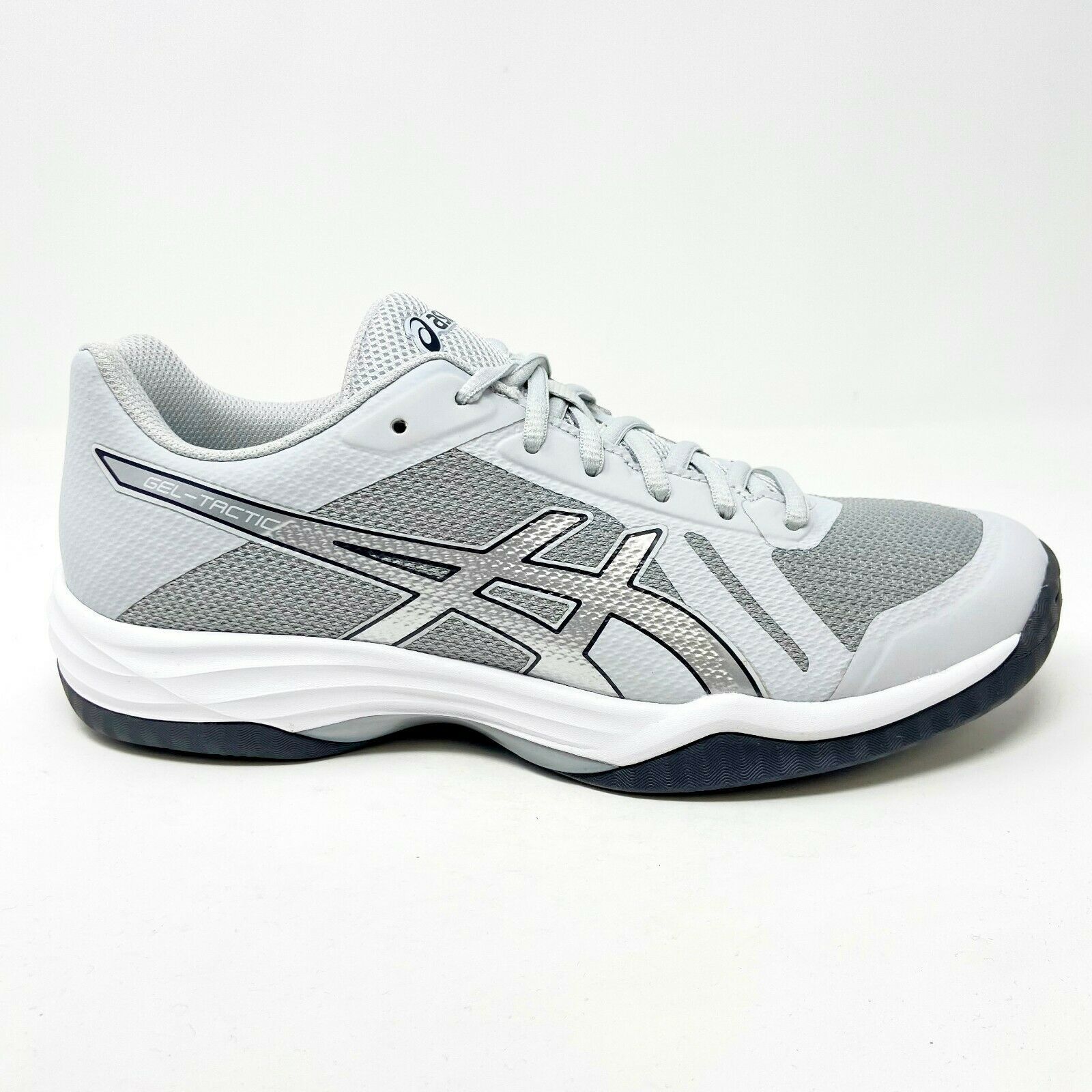 Asics Gel-Tactic Glacier Grey Silver Womens Size 12 Volleyball Shoes B752N 9693