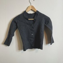 J Crew Girls Kids Gray Button Up Cardigan Sweater Size Medium - $9.47