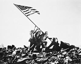 John Wayne in Sands of Iwo Jima 16x20 Canvas classic American flag raising scene - $69.99