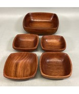 Genuine Bangkok Teak Napcoware Bowls - Lot Of 5 - $19.79