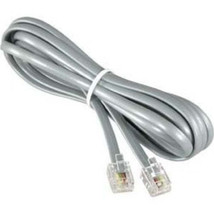 7ft 7&#39;  Silver Gray Telephone Phone Line Cord Cable 4 Conductor - £2.36 GBP