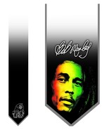 Bob Marley White Satin Neck Tie - Jamaican reggae - £24.81 GBP