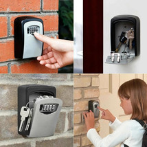 Mount Lock Wall Box Key Digit Security Mounted Combination Outdoor Storage LOCK - £9.64 GBP