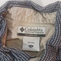 Columbia AM7139 Men's Black & Gray Cotton Plaid Button Down Collar Shirt Sz 2XL image 3