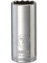 DeWALT DWMT74140OSP Chrome Steel SAE 12-Point Deep Socket, 3/8" Drive 11... - $24.72