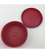 Packer Ware Red Plastic Round Food Storage Container Baked Goods Gift T7... - £10.34 GBP