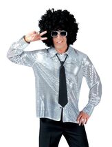 70's Silver Sequin Shirt - $32.73