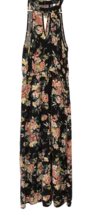 Xhilaration Dress Halter Top Keyhole Front and Back Floral Print Maxi Me... - $14.00