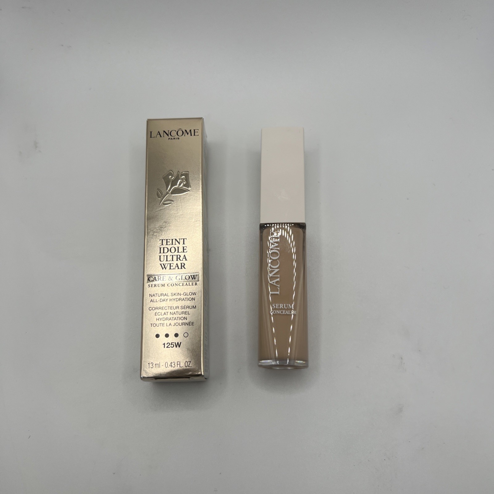 NEW Lancome Teint Idole Ultra Wear Care &amp; Glow Serum Concealer 125W 0.43oz - $19.79